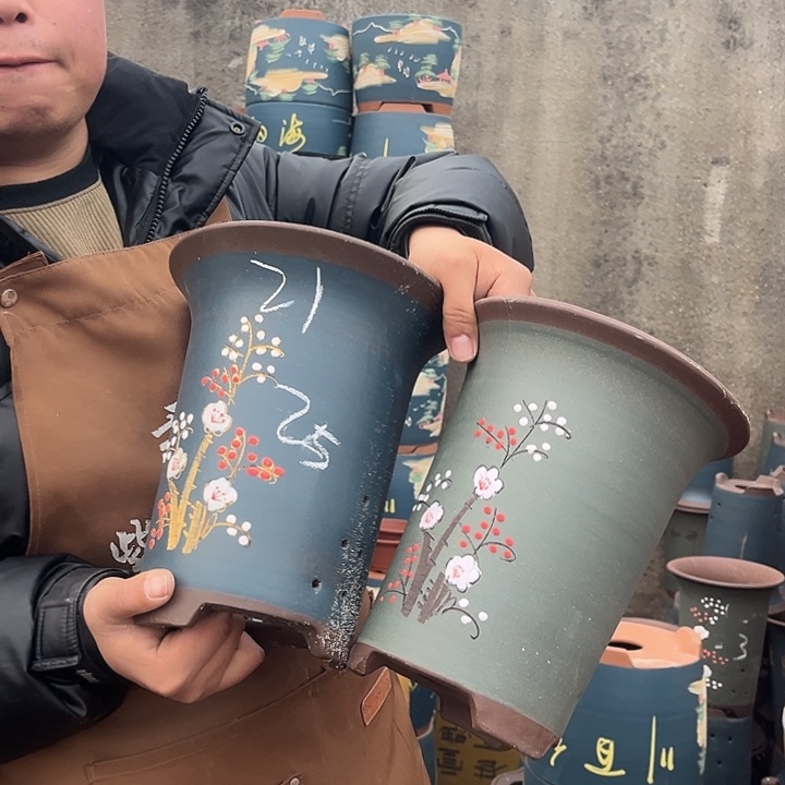 紫砂紫砂花盆盆栽