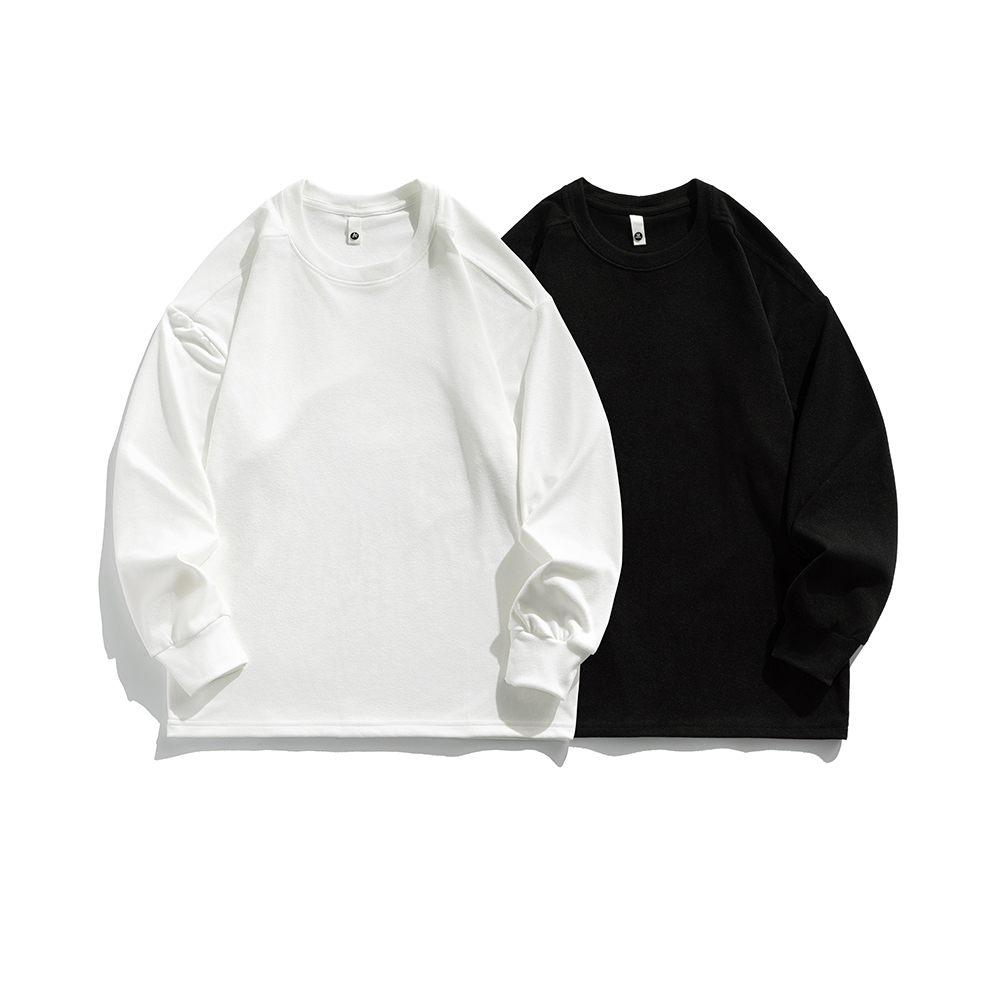 PAIRAXIS重磅280g德绒打底圆领休闲宽松情侣款T恤基础百搭上衣