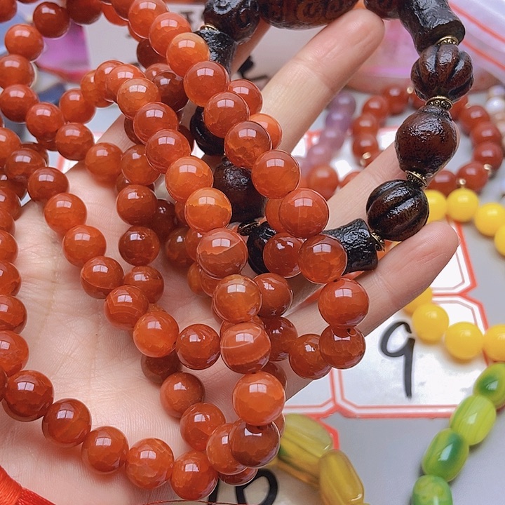 【闪购商品】玛瑙/玉髓珠宝半成品未镶嵌红*