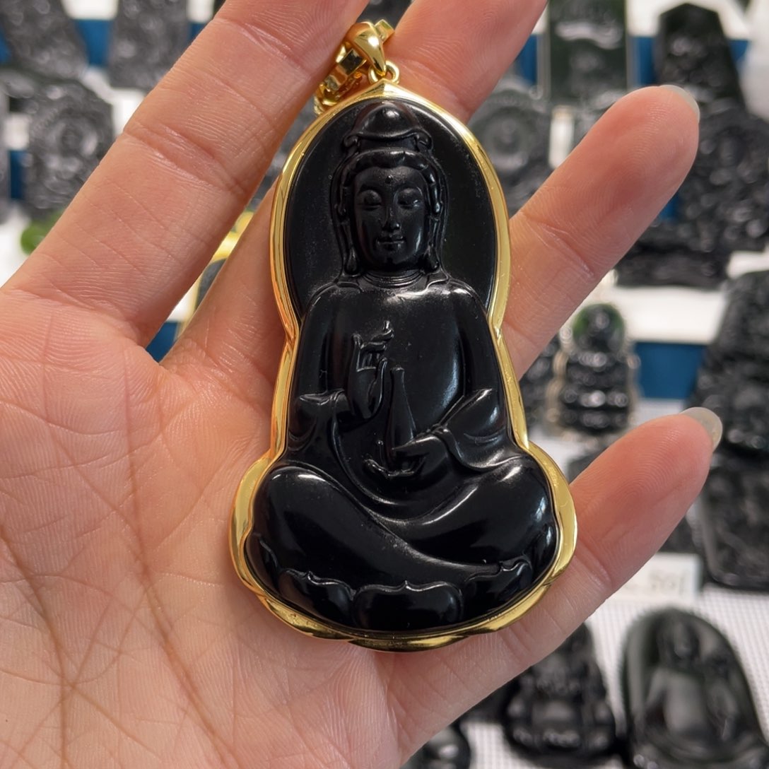 蛇纹石玉吊坠银S925镶嵌谱***曲