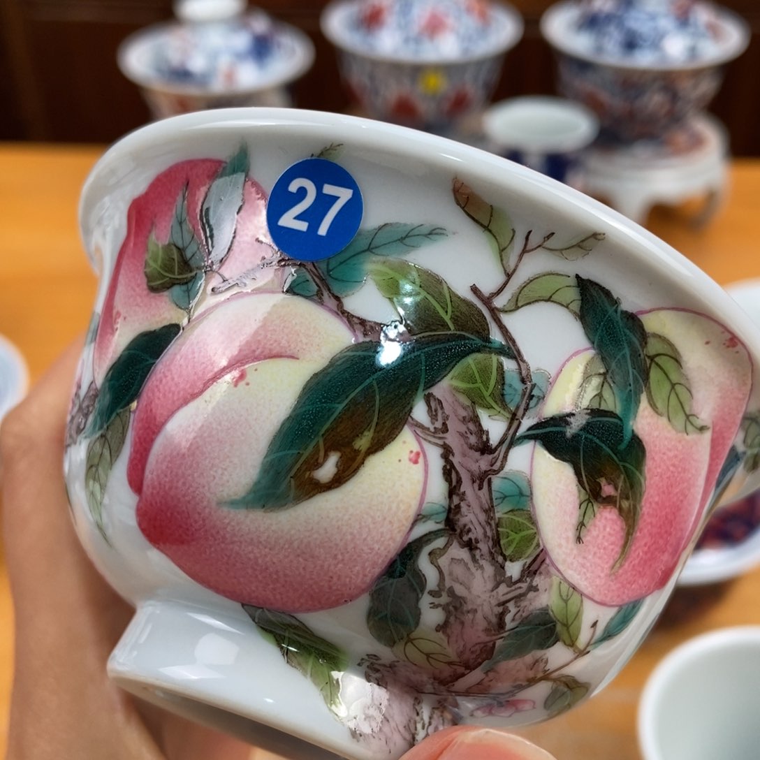 手绘现代茶具非古董