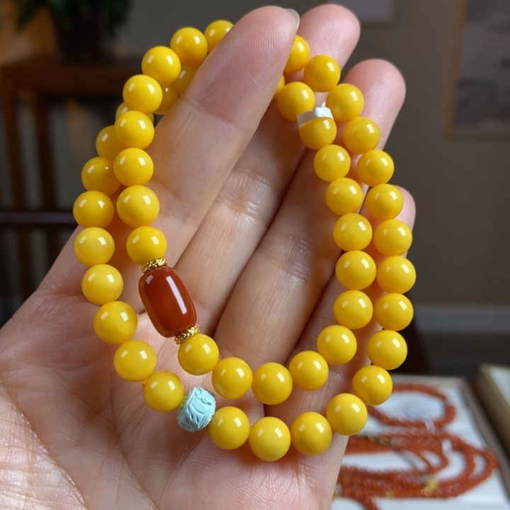 琥珀手链未镶嵌蜜蜡手串7