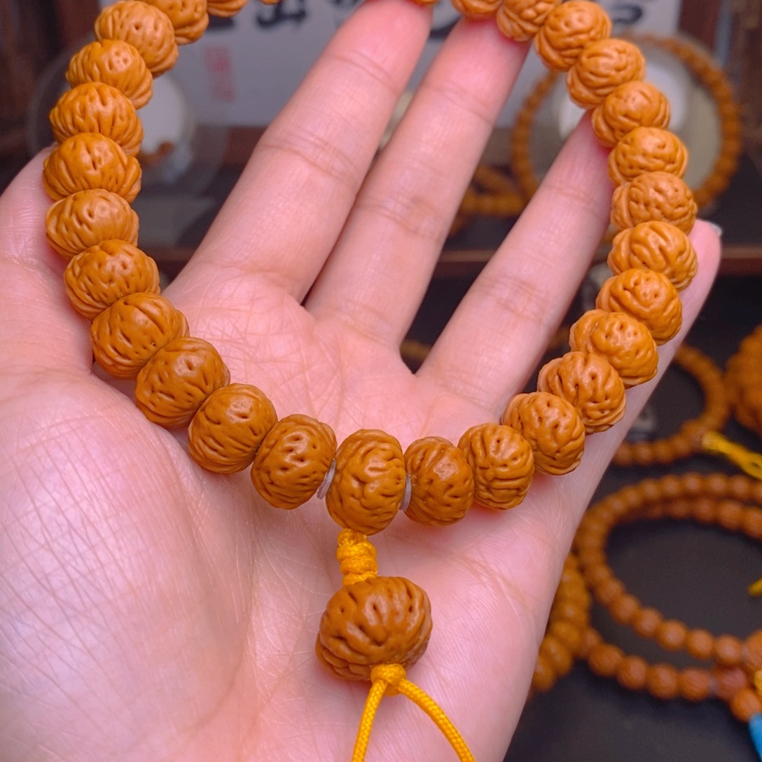 桃核手串龙文桃核