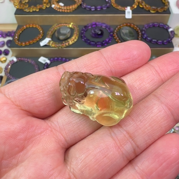 黄晶颈饰未镶嵌吊坠