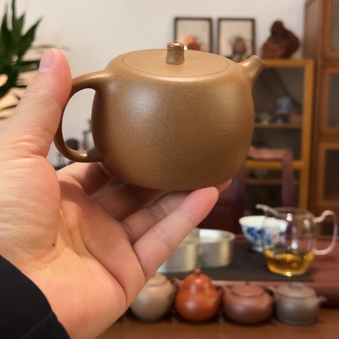 茶宠紫砂紫砂老段泥井栏壶