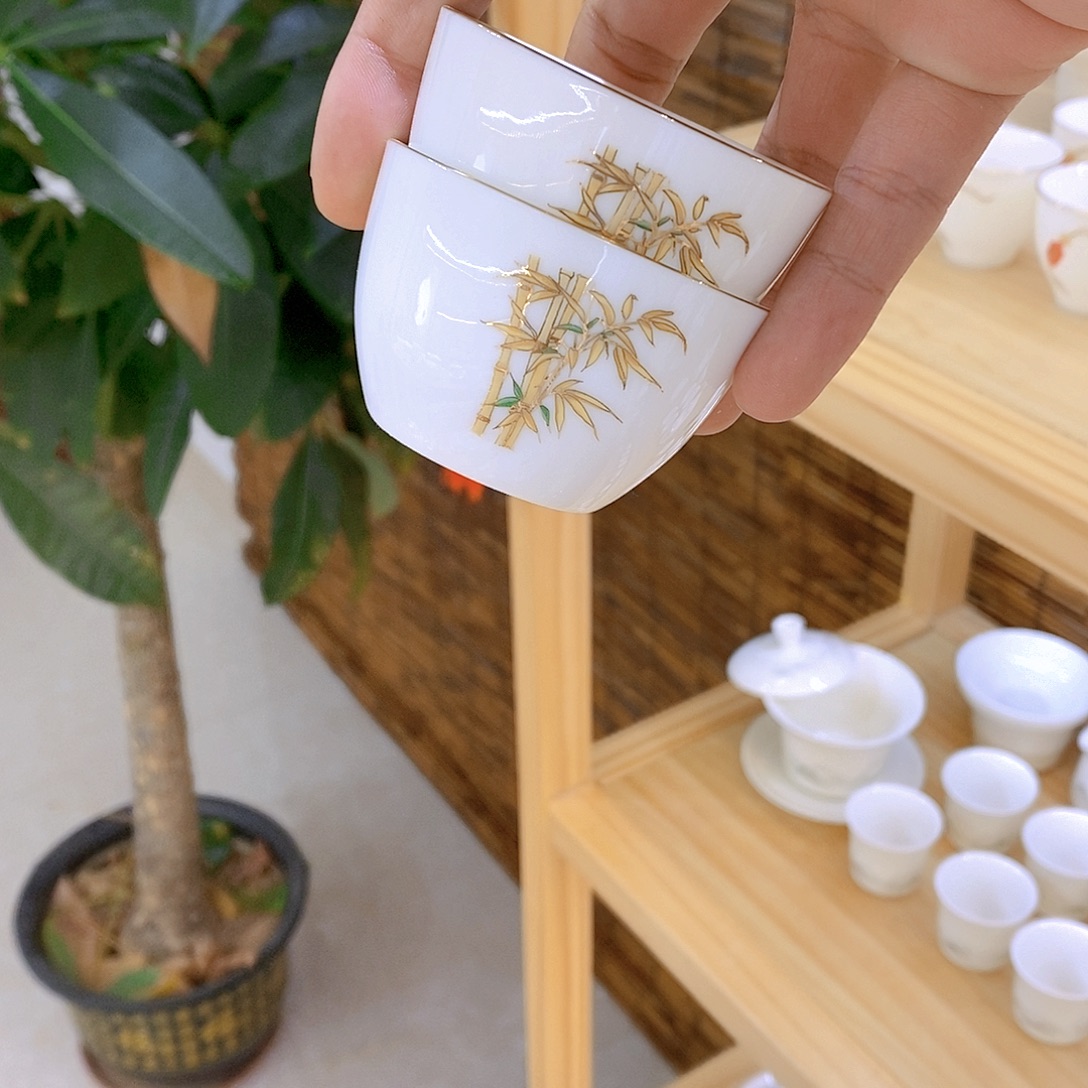 七***月羊脂玉瓷茶具套装