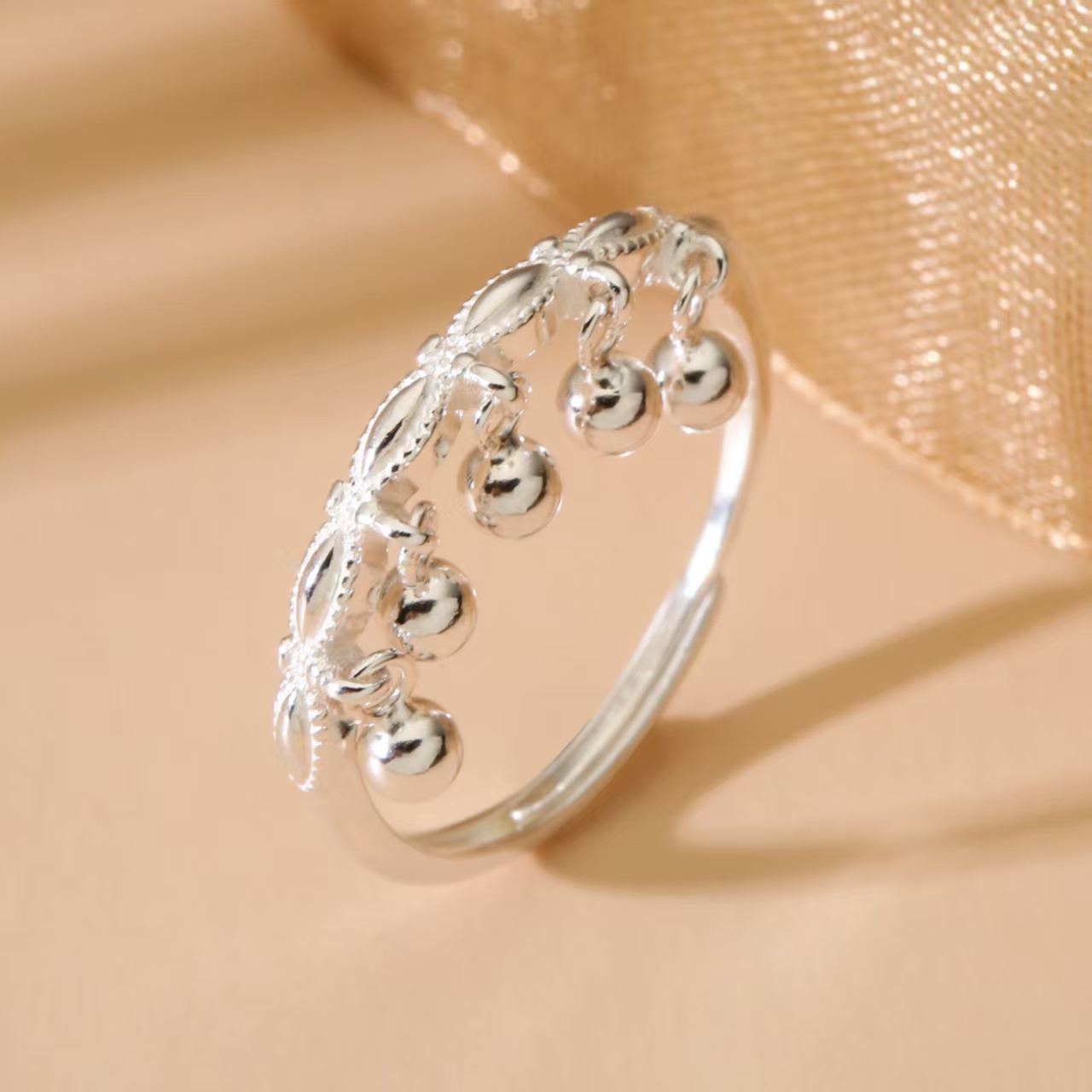 足银戒指 足银【一步一响】戒指