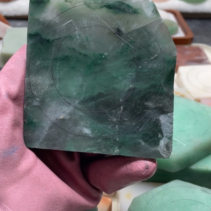 暴***豆石英质玉未镶嵌定制