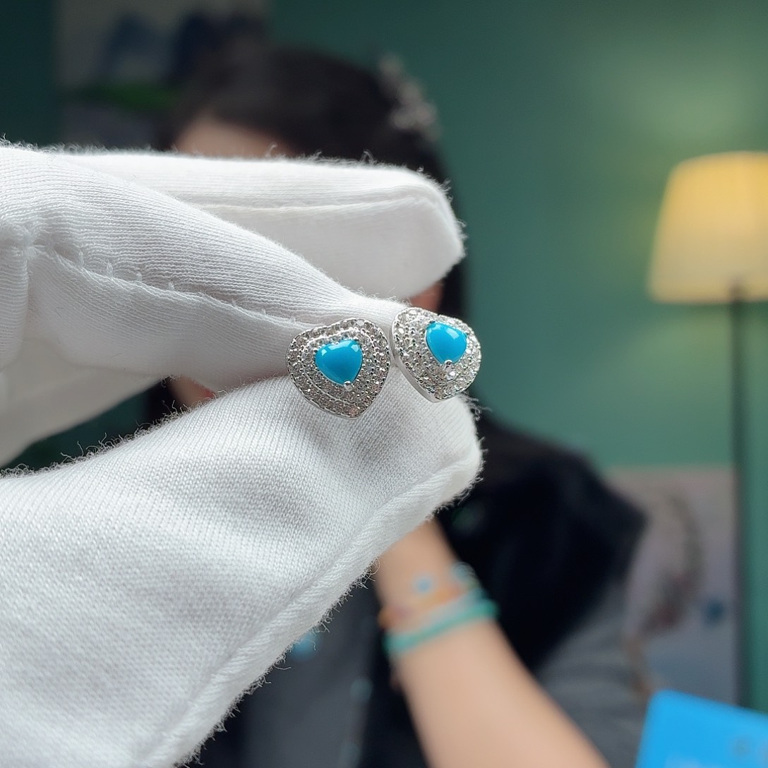 绿松石银S925镶嵌珠宝奇石