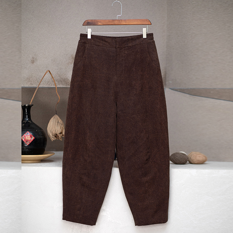 原创女装时尚休闲百搭复古宽松秋冬棉裤