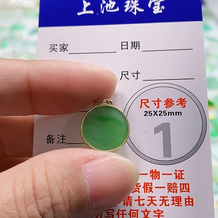【闪购商品】翡翠颈饰18K金镶嵌翡翠