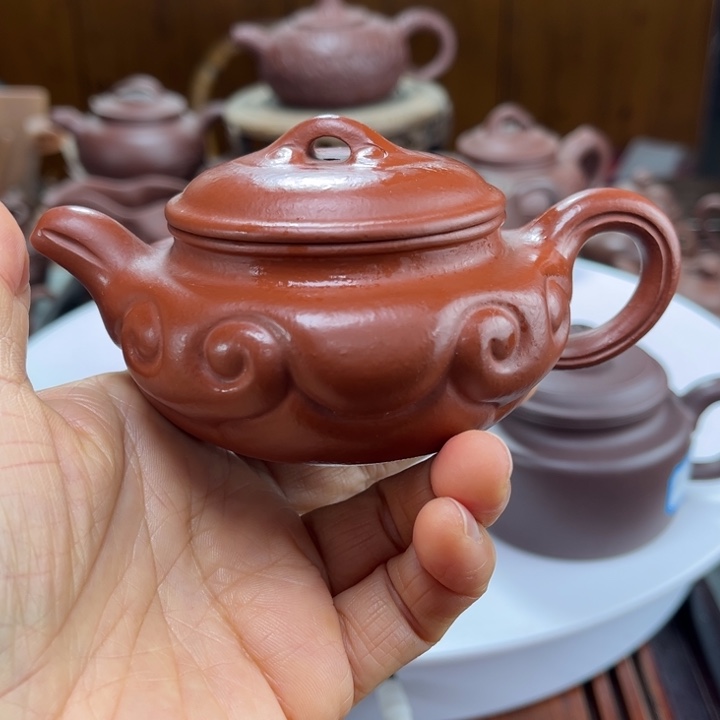 紫砂茶壶紫砂花茶