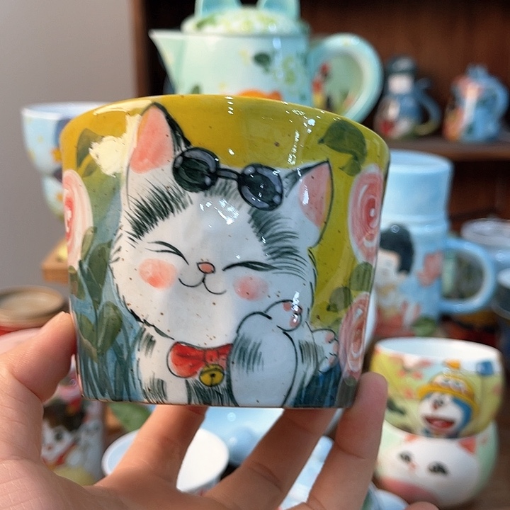 陶景德镇釉下手绘陶瓷 