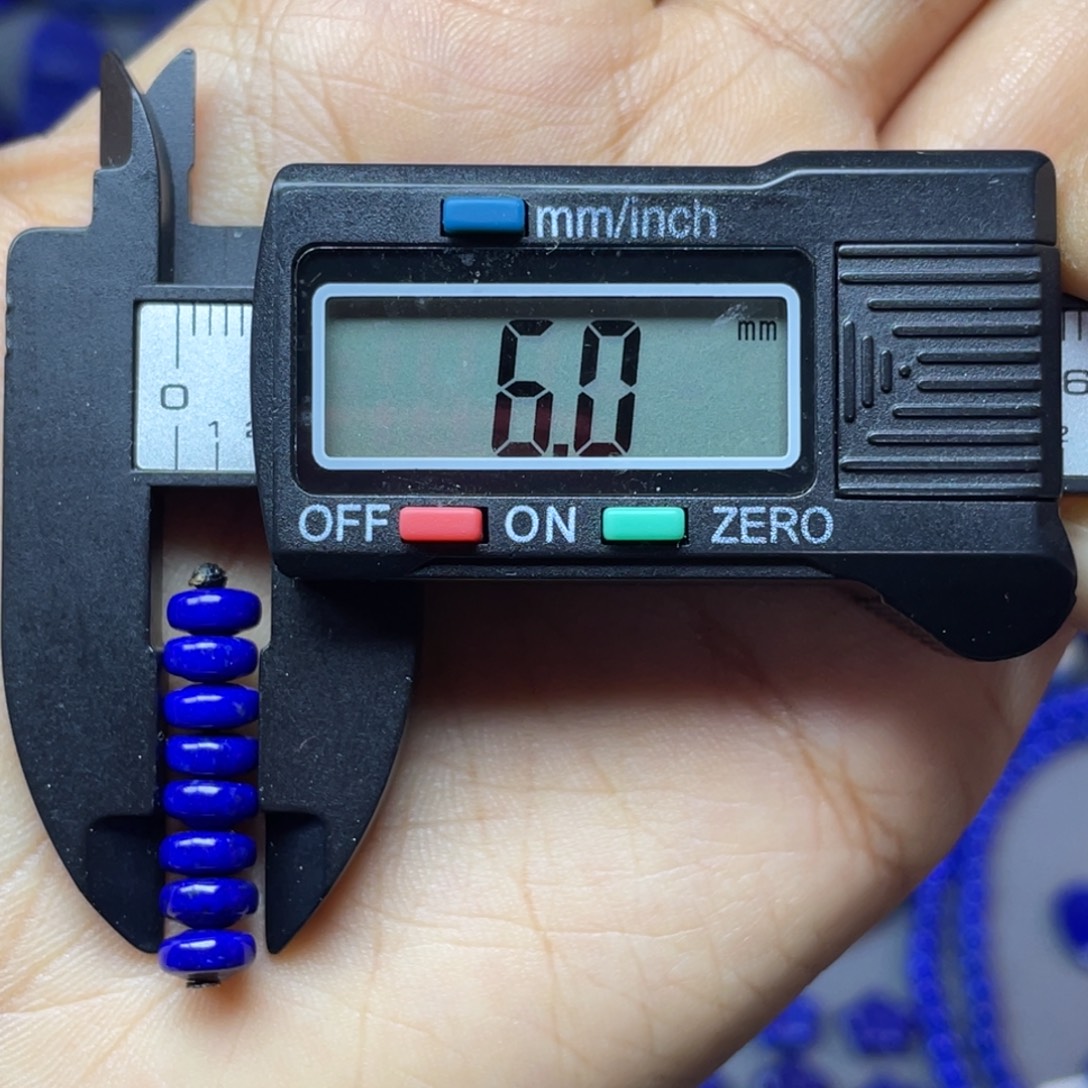 青金石未镶嵌6mm隔片配饰