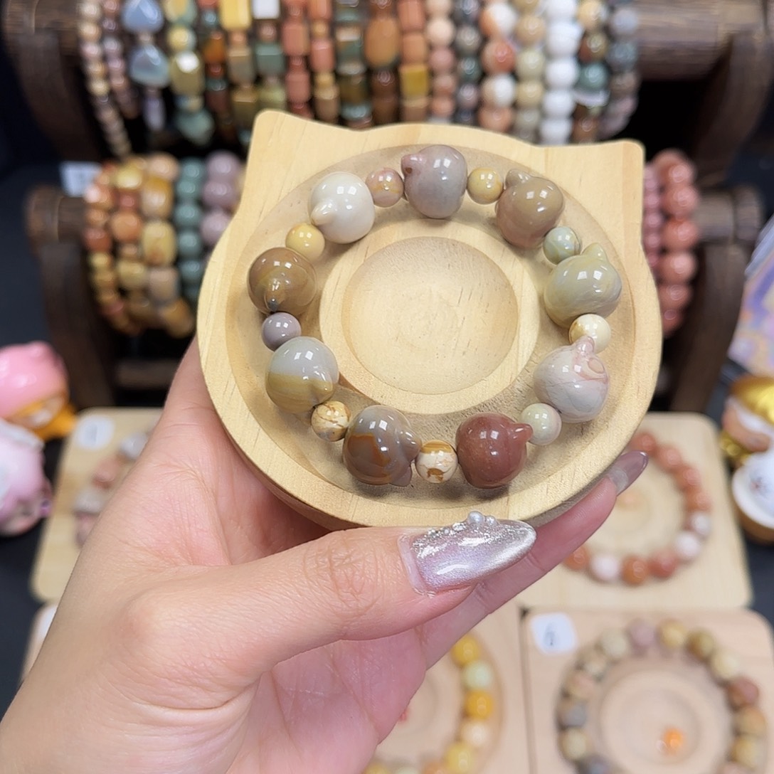 玛瑙/玉髓手串合金54