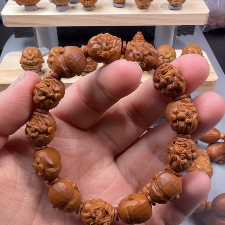 橄榄核手串/手链乌****机文胜本工刀痕恶僧橄榄核雕小籽