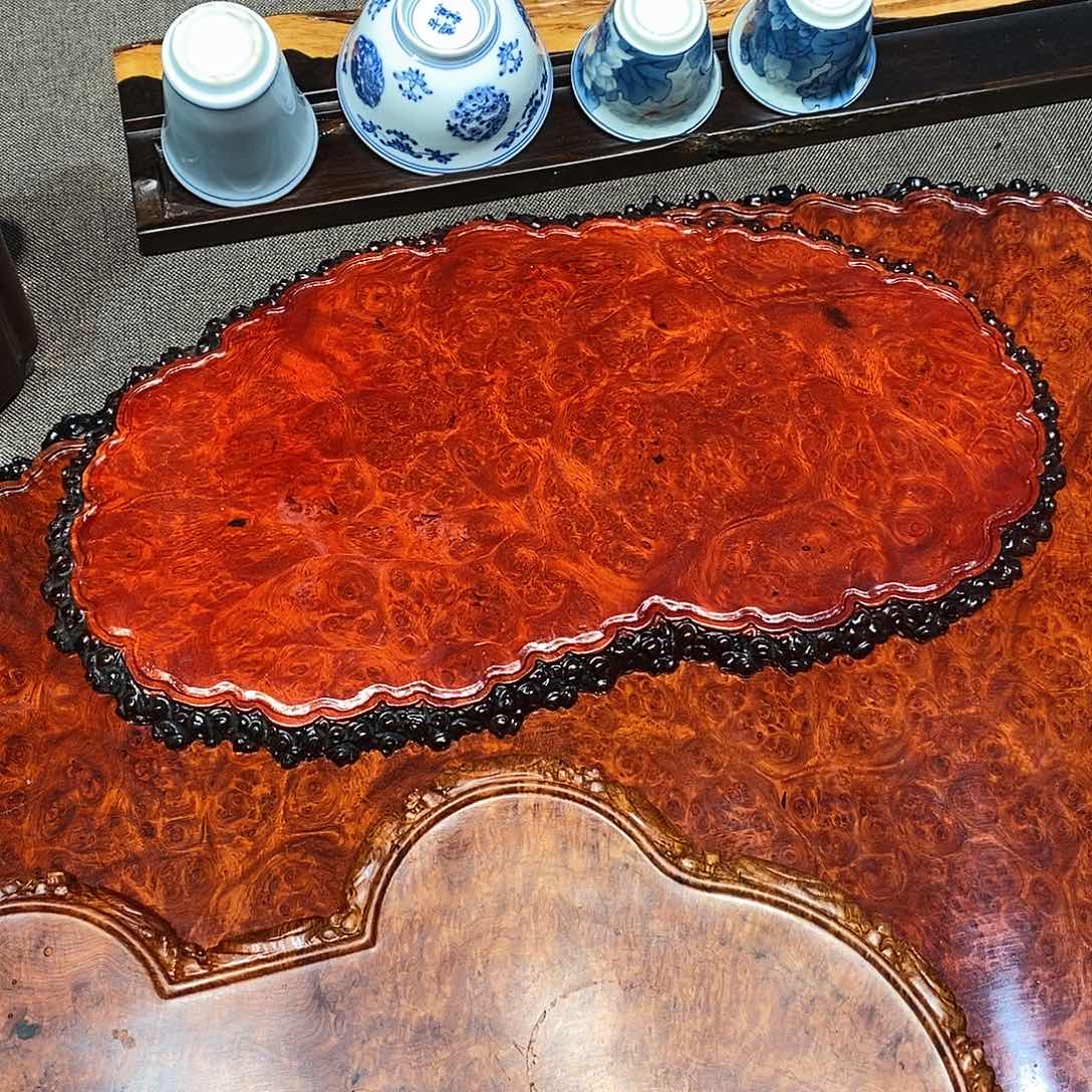 黄****饰茶桌木器主人茶器