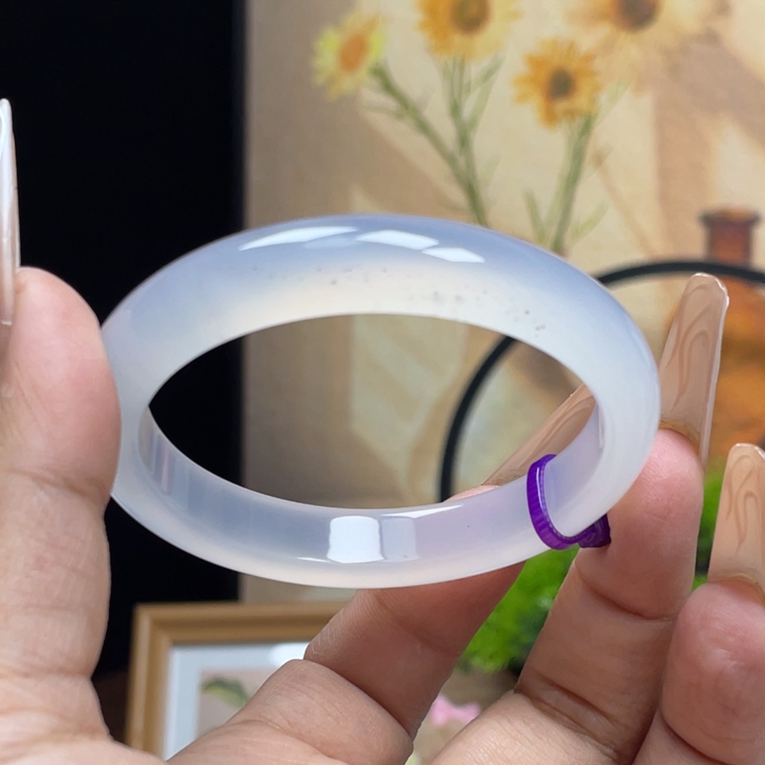 玛瑙/玉髓手镯未镶嵌54.7洒金包容无裂福利