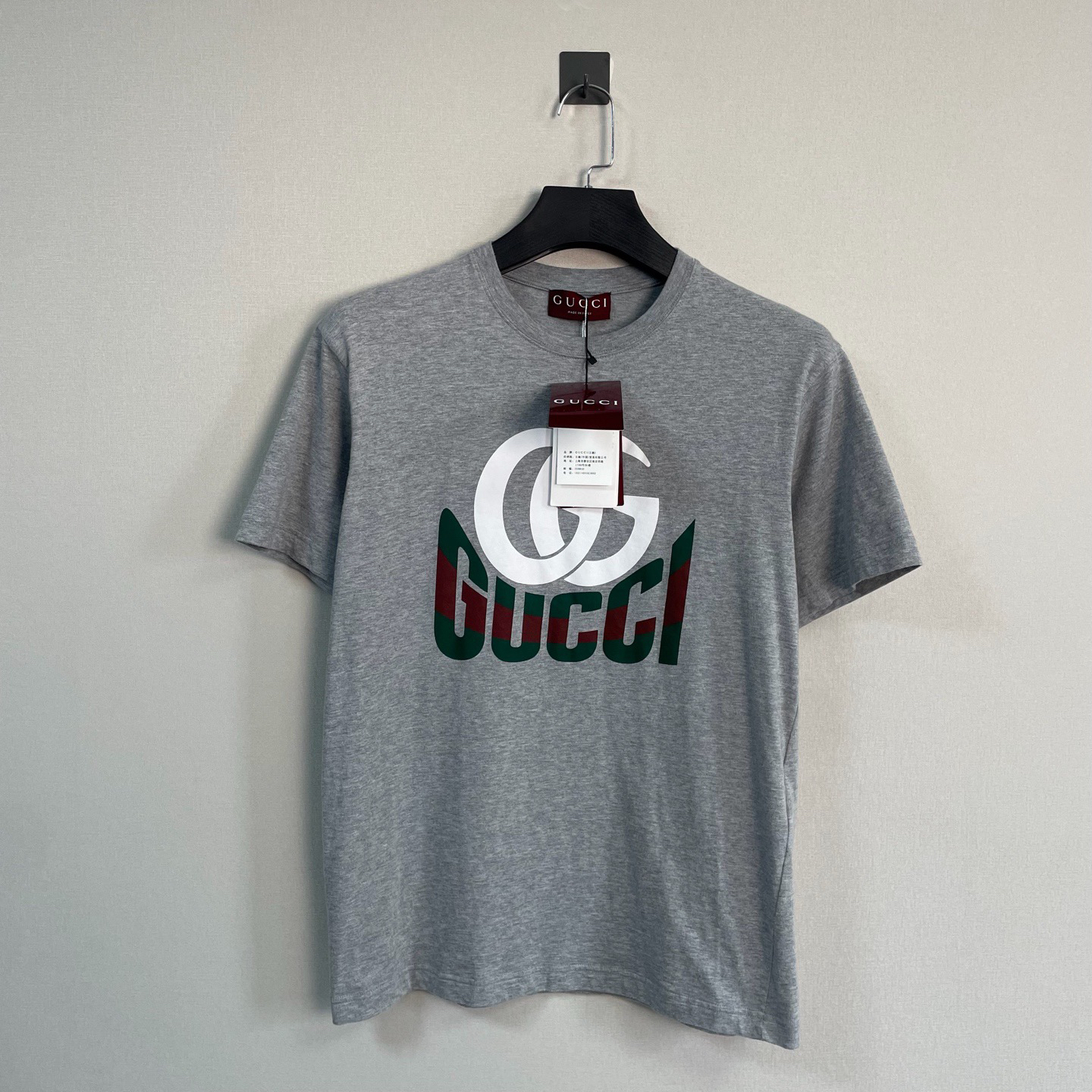 未使用 GUCCI/古驰 拼色字母印花短袖/S码/带吊/价5700