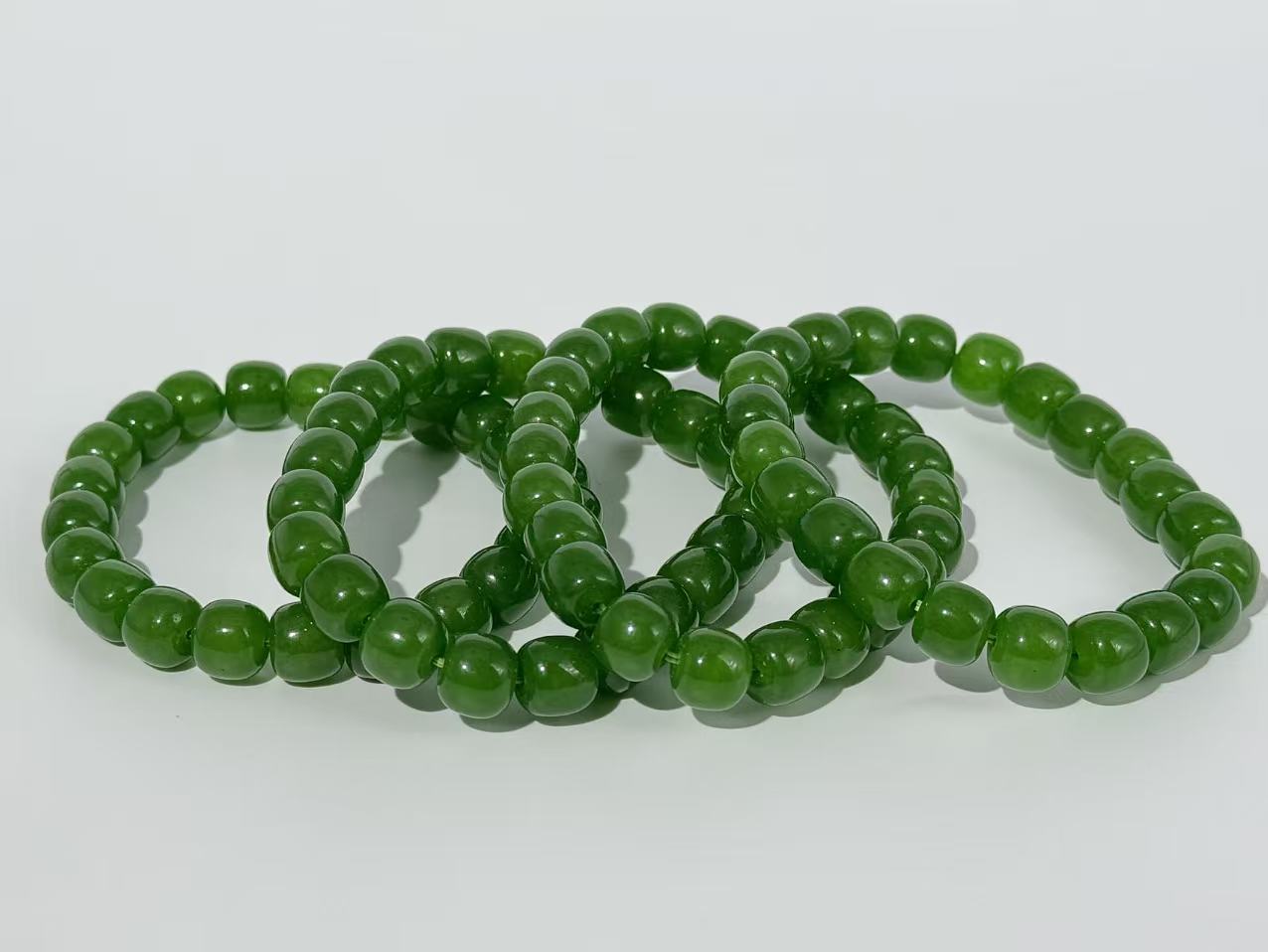 收藏辣阳绿玉手串8*8-Z263