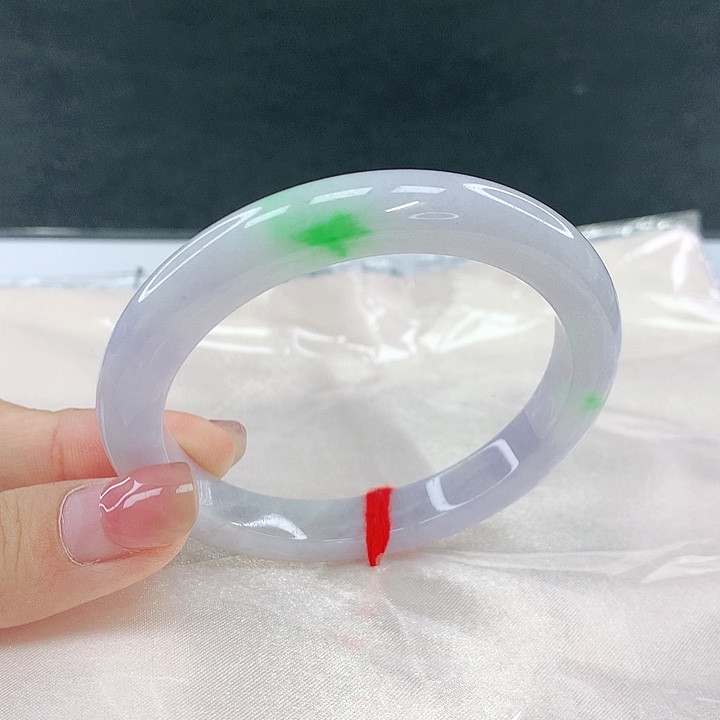 翡翠未镶嵌手镯圈56，04073