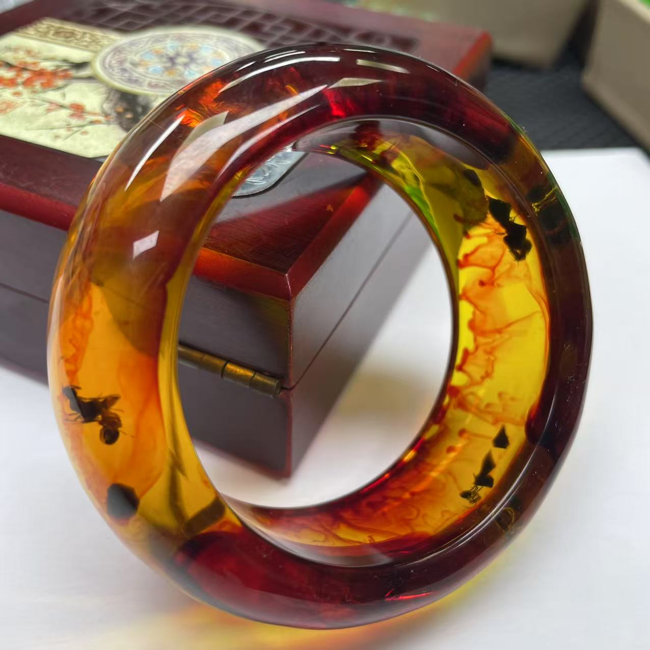 【大喜儿】红帕轮胎手镯时尚精致女士多样性发一个奇石