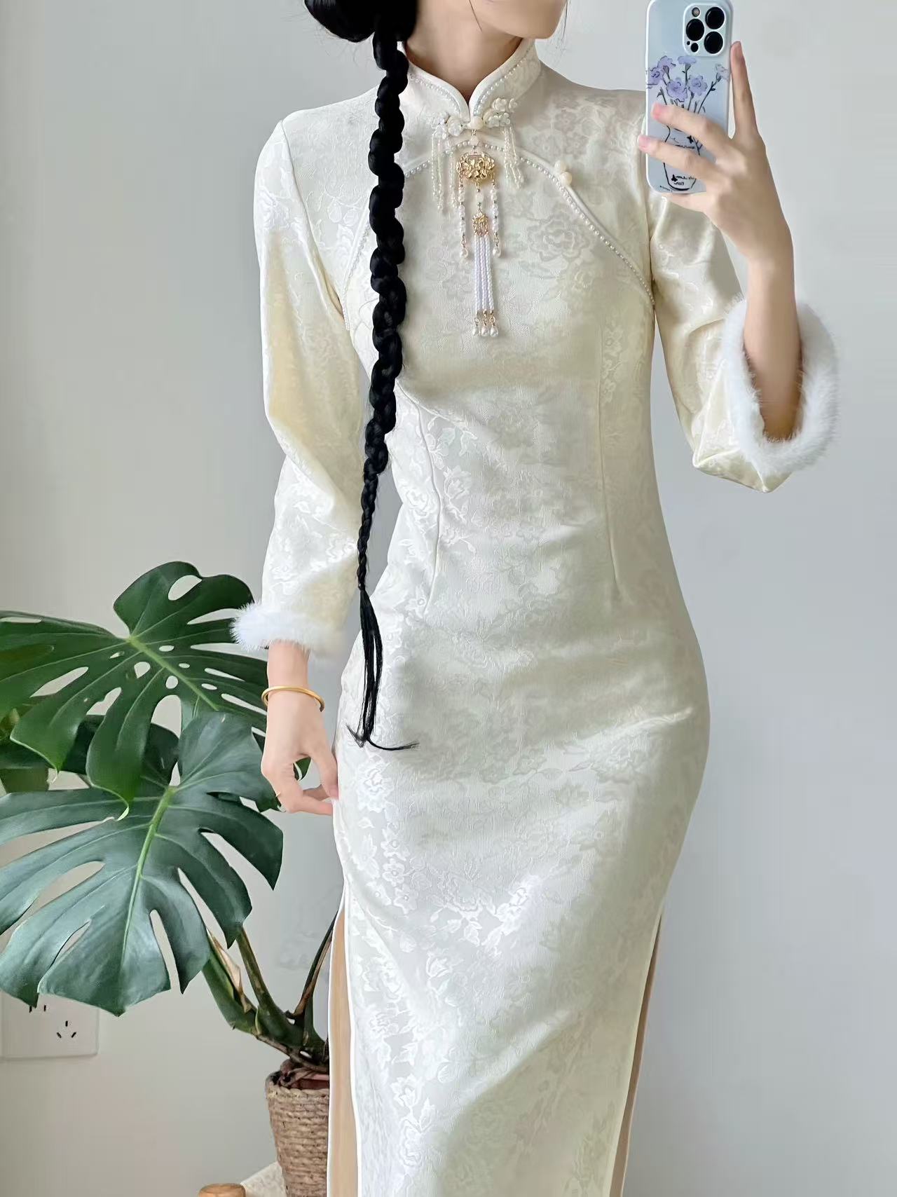 【琴丝】上上签 冬季 结婚订婚新中式改良旗袍复古民国风加绒少女风