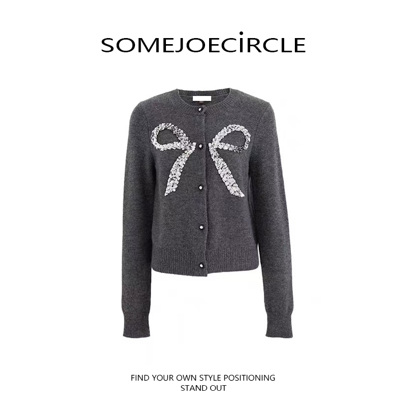 【DZ】SOMEJOECIRCLE【赵露思同款】25秋小香风蝴蝶结针织衫Z7430