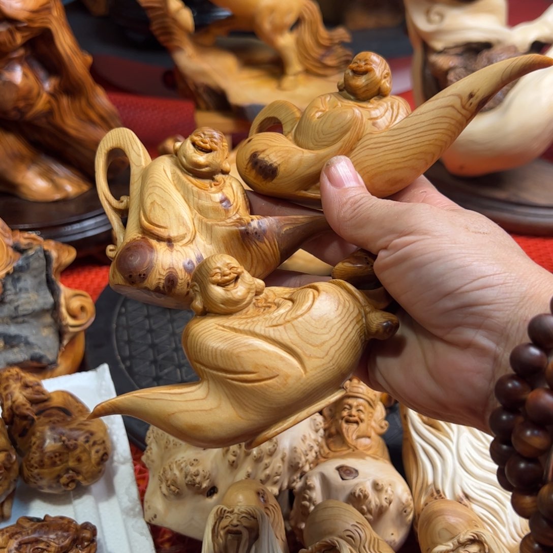 大***狼木工艺品摆件工艺品