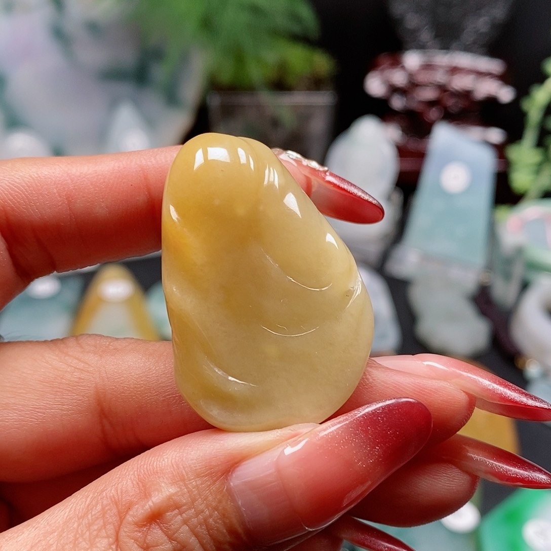 翡翠颈饰未镶嵌缅甸天然A货翡翠挂件