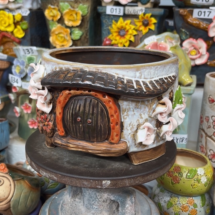 紫砂花盆粗陶材质多肉花盆