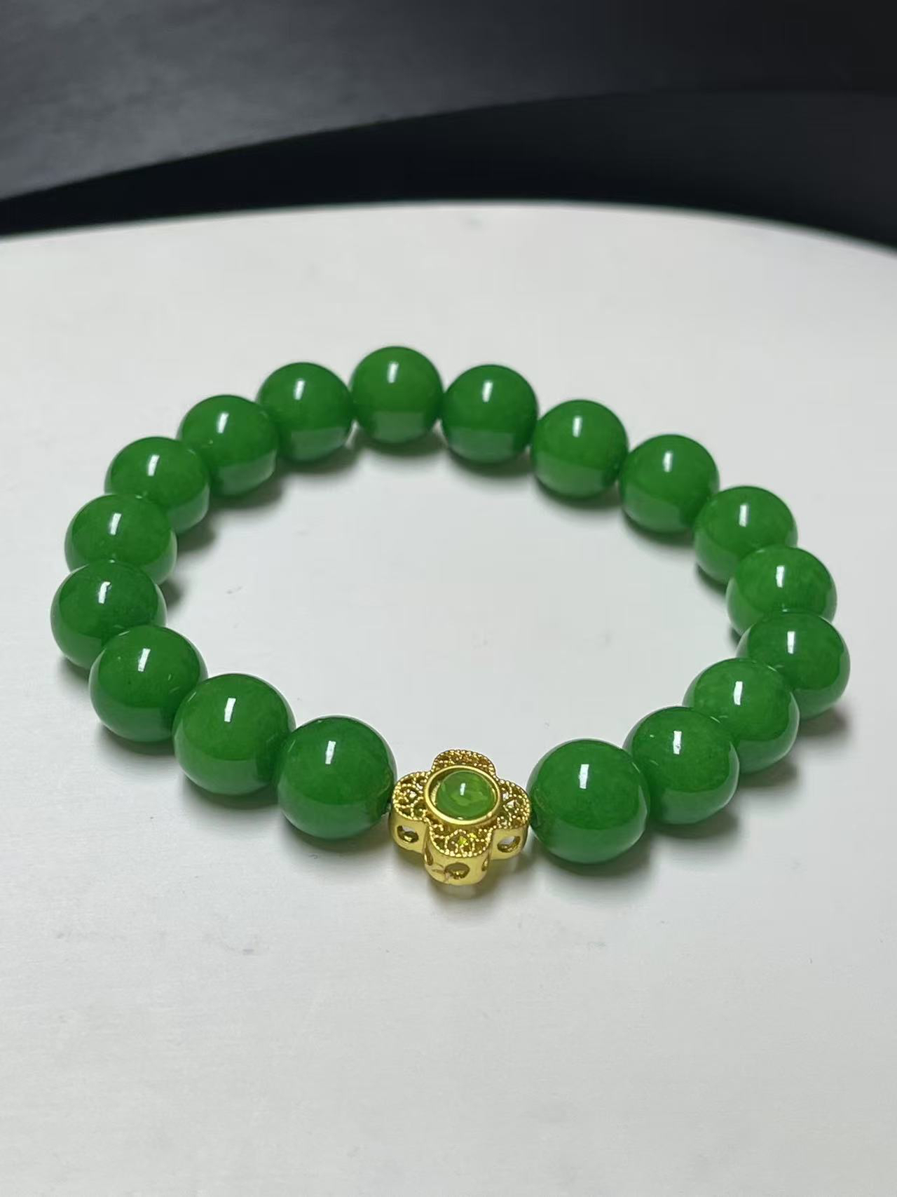 翡翠手链10mm时尚