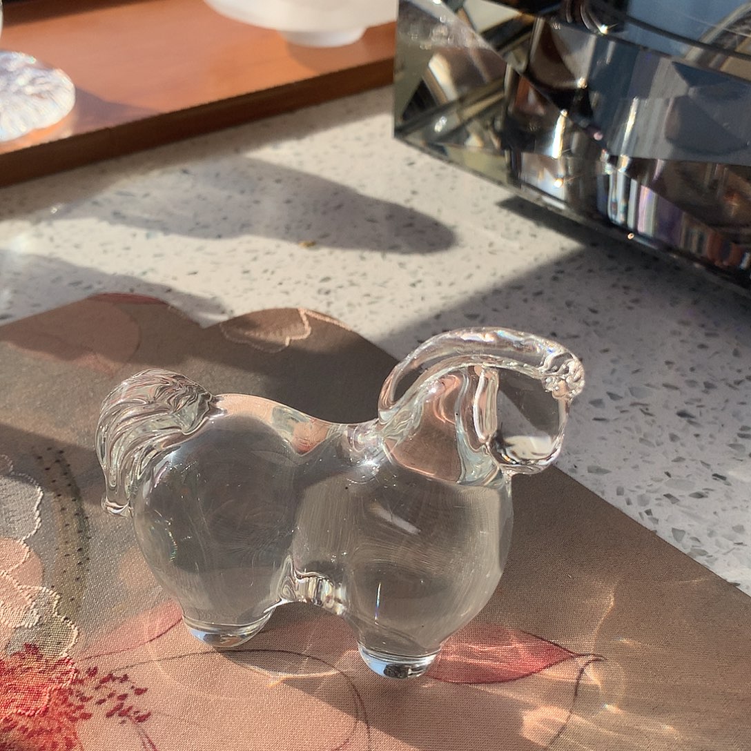 手工艺品琉璃茶宠摆件马