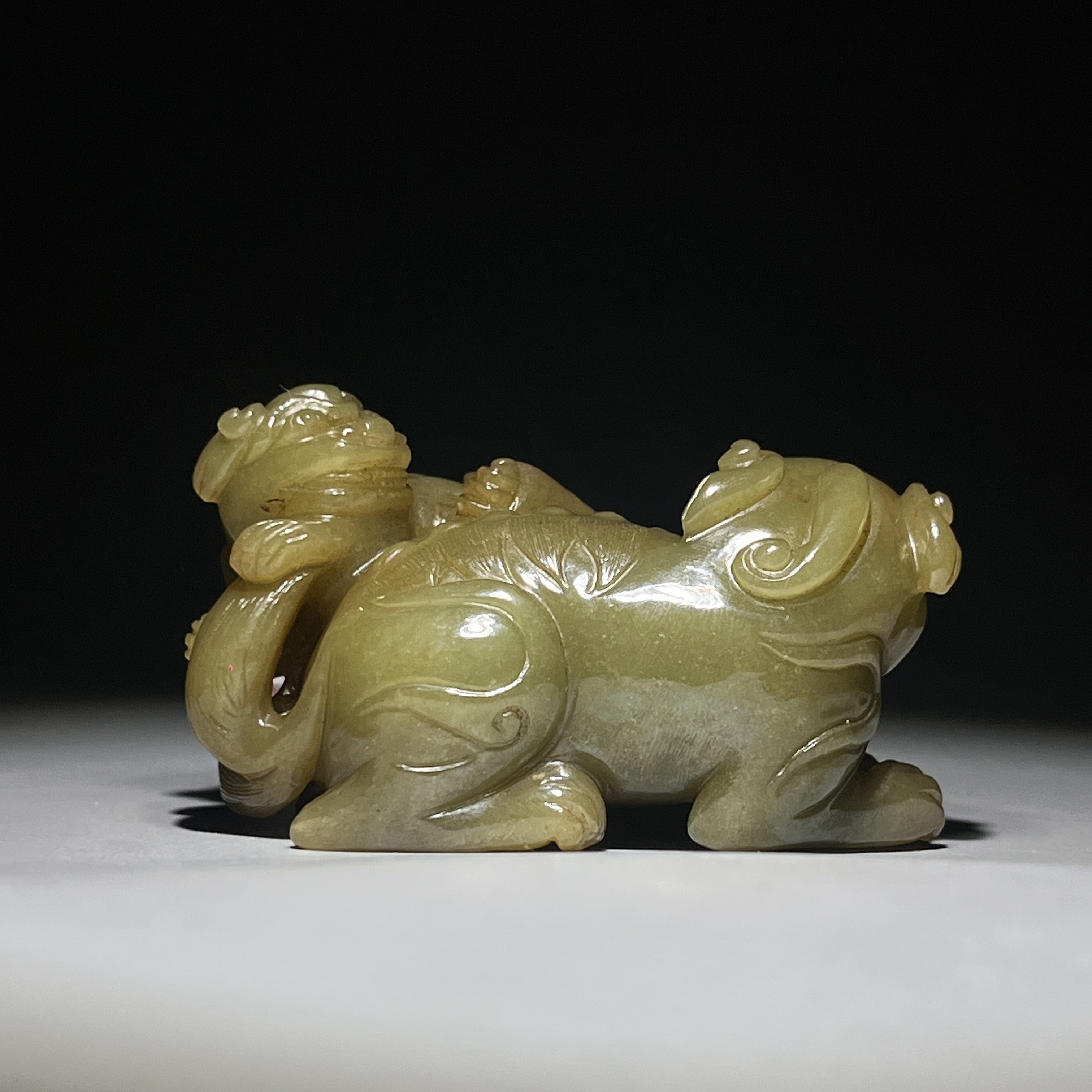 【清代】-和田玉携子上朝2507170079