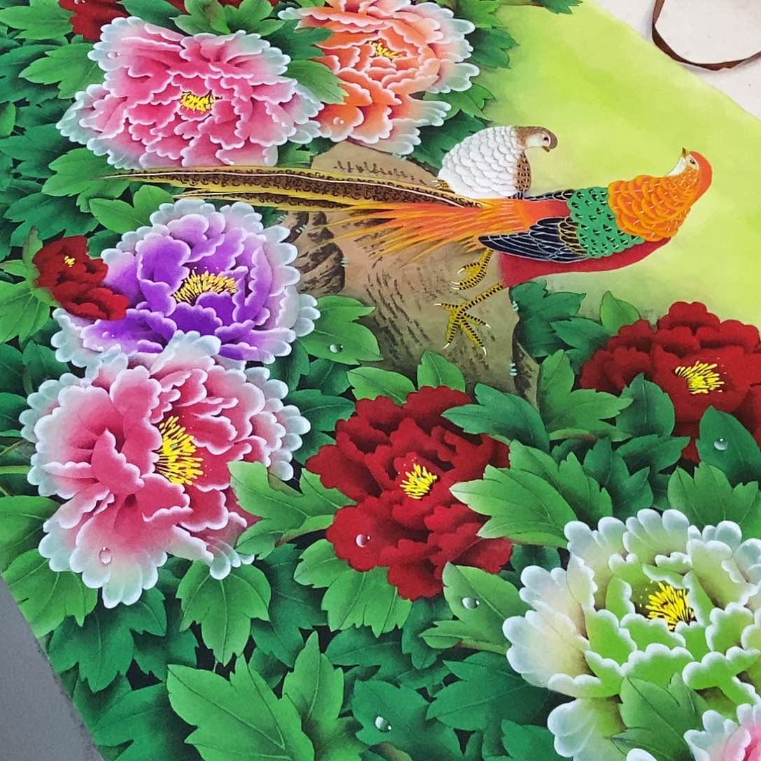 国画收藏工笔牡丹手绘