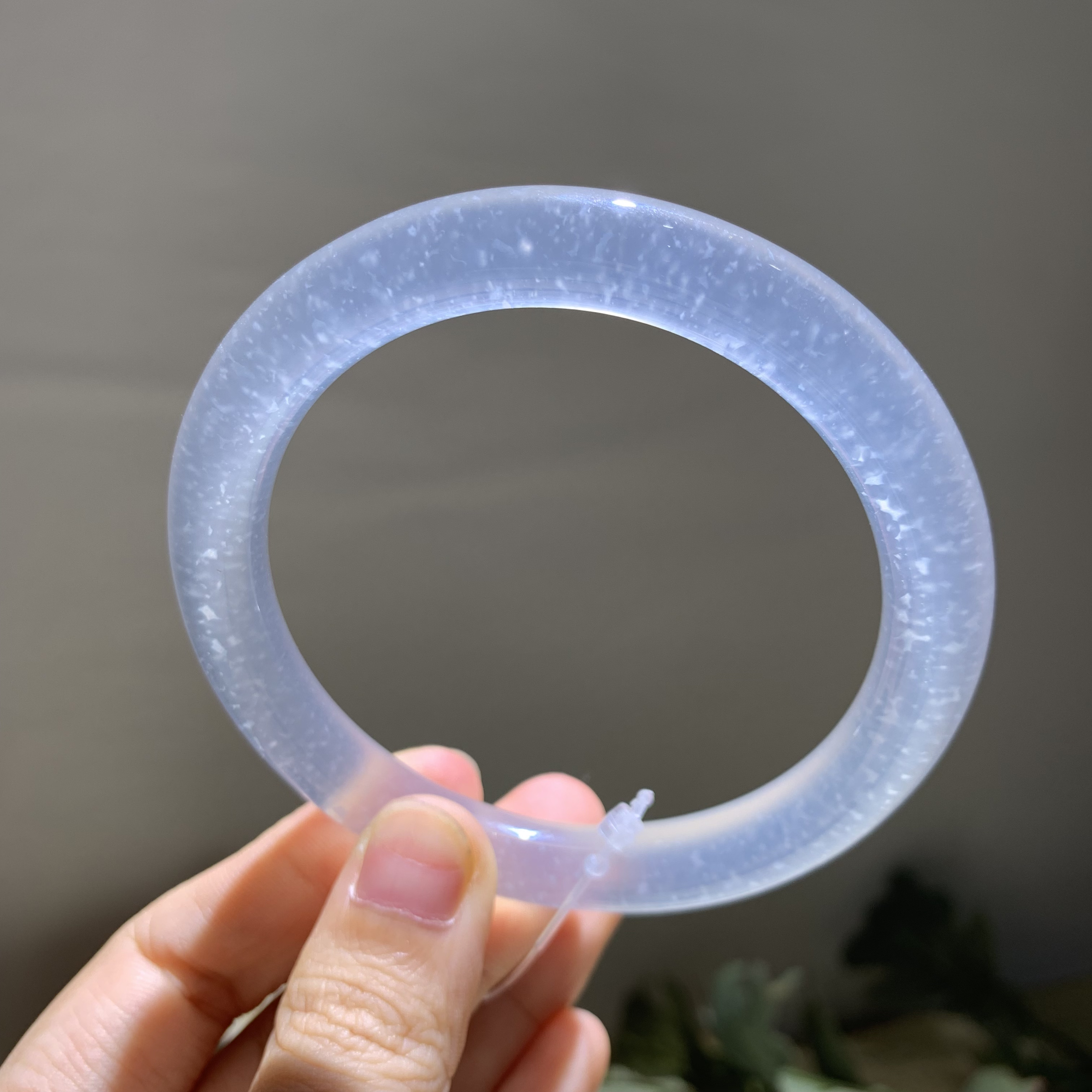 【再来一只】巴西冰飘蓝底暴风雪圆条玻璃冰满圈小雪蓝味十足