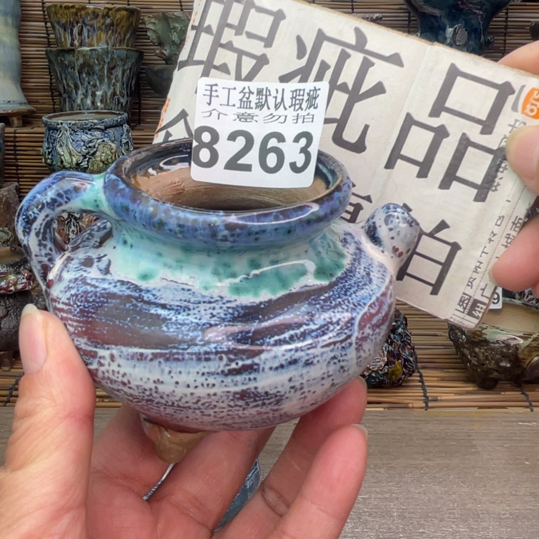手工花盆默认瑕疵完美者勿拍