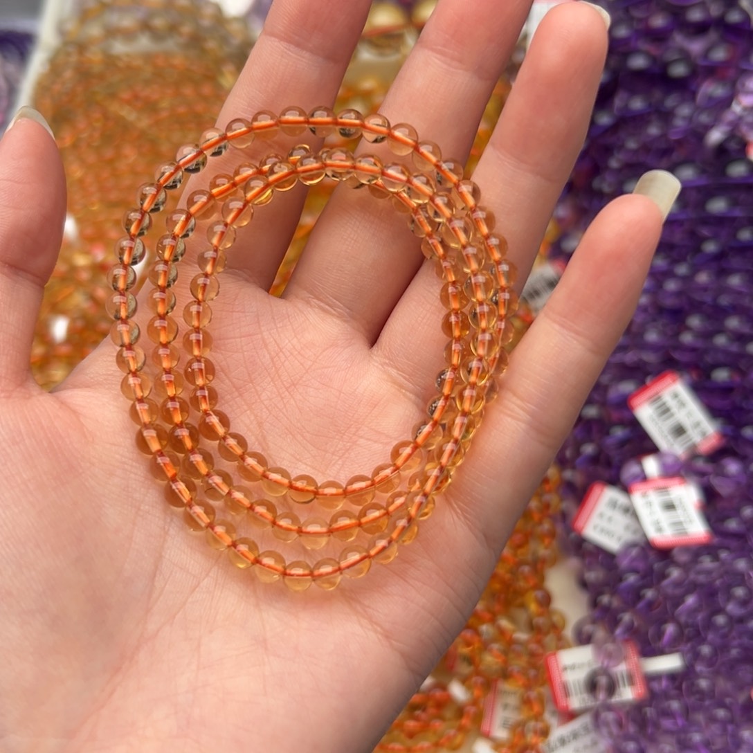 未镶嵌水晶手链黄水晶