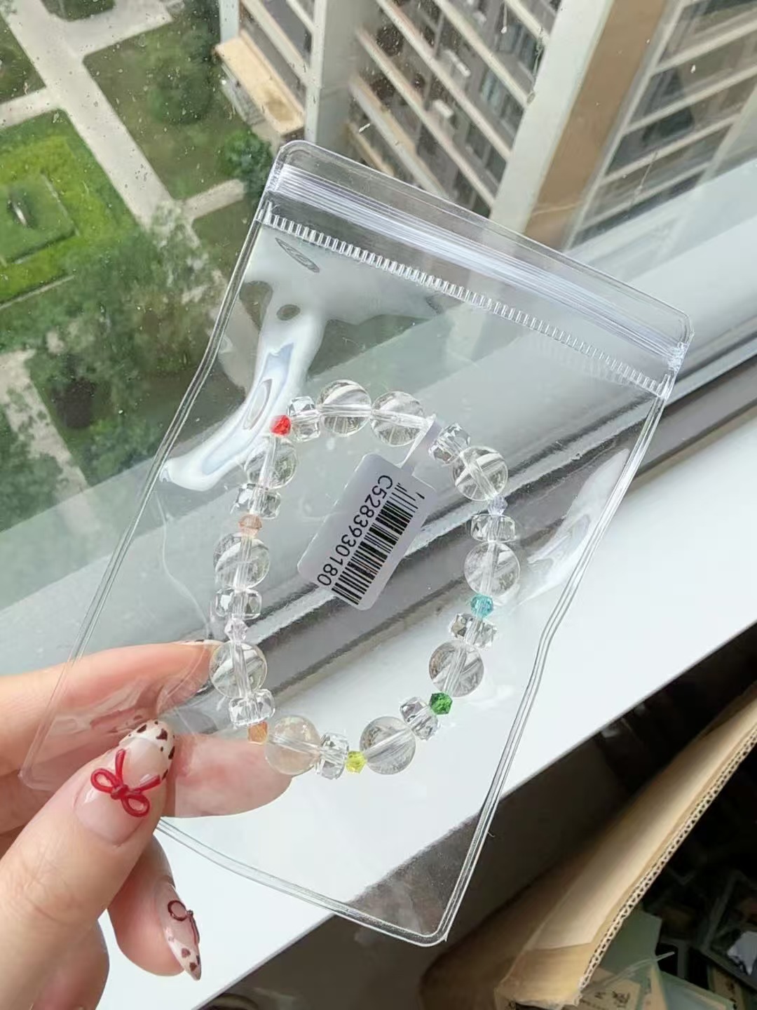 【彩虹小糖豆】天然水晶手串白水晶系列女生手链