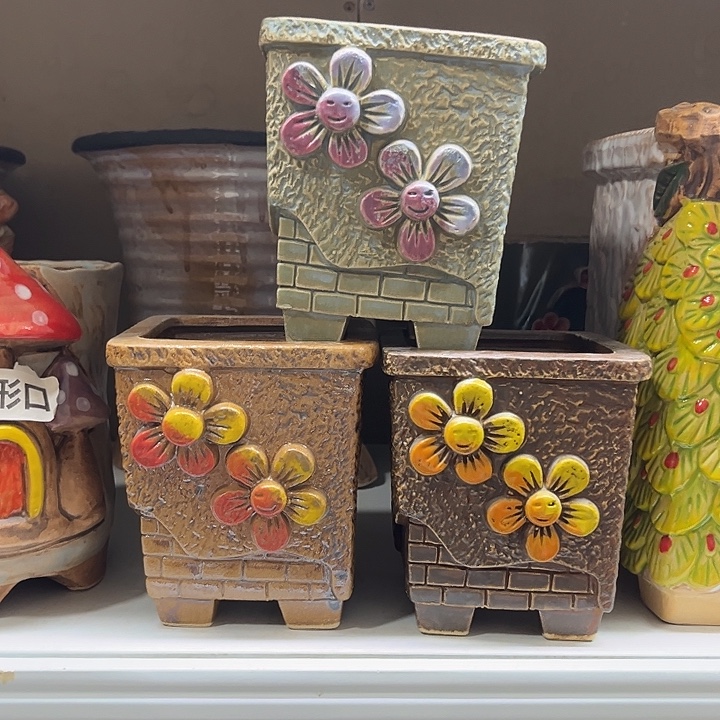 粗陶材质多肉花盆