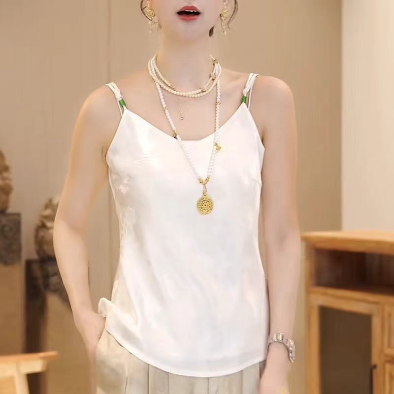 【389】新中式夏季新款提花背心吊带通勤百搭