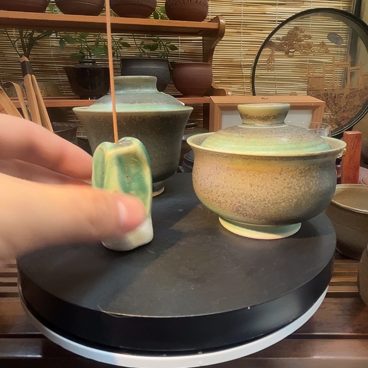 非白手作青铜盖碗2只