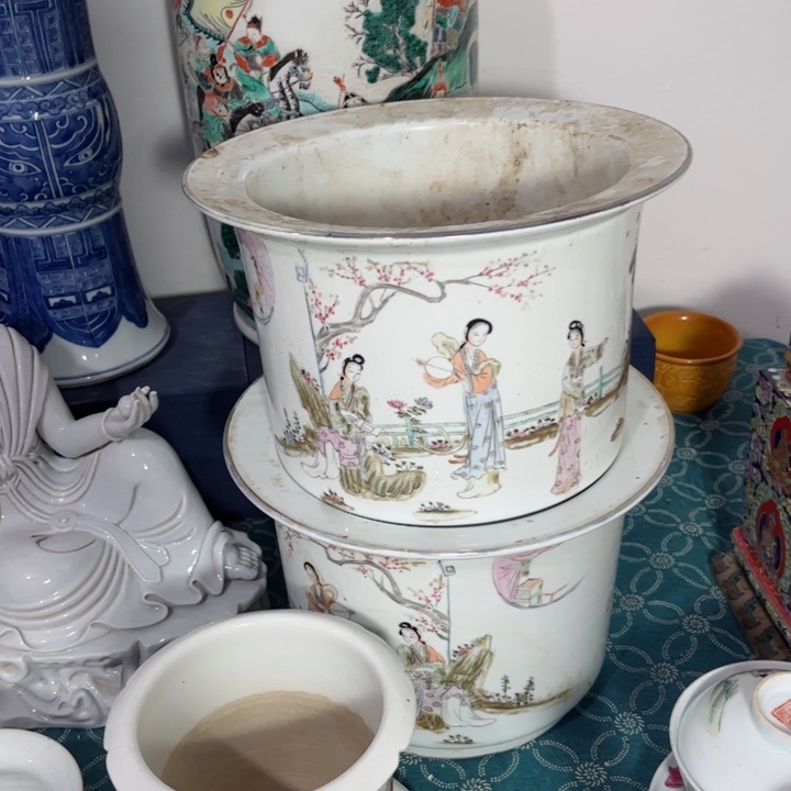 紫砂茶叶罐粉彩人物888888888