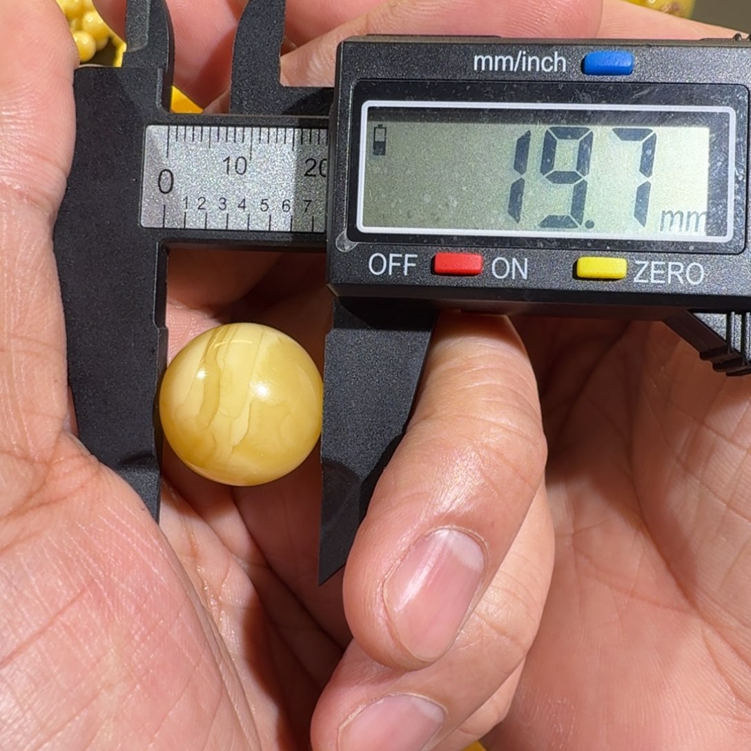 琥珀裸石未镶嵌千***店19.7m蜜蜡单珠4.2