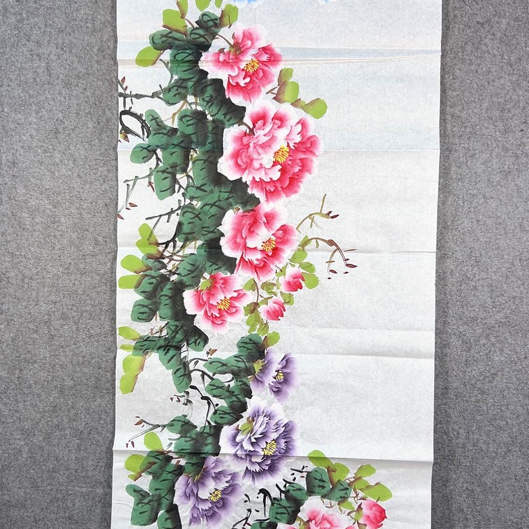 国画340 牡丹等植物生长于这里生长环境