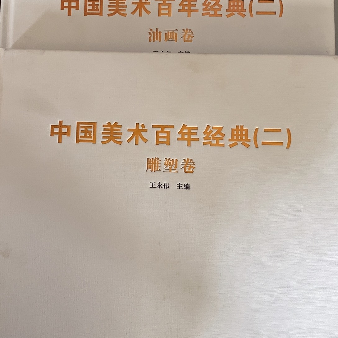 中国美术百年经典雕塑卷油画卷两本