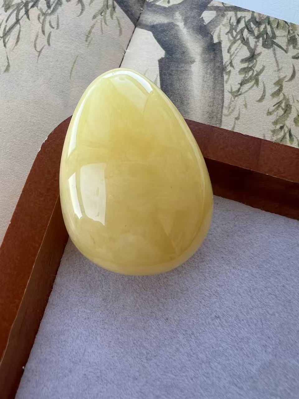 天然原矿蜜蜡水滴吊坠挂件「微微杂」