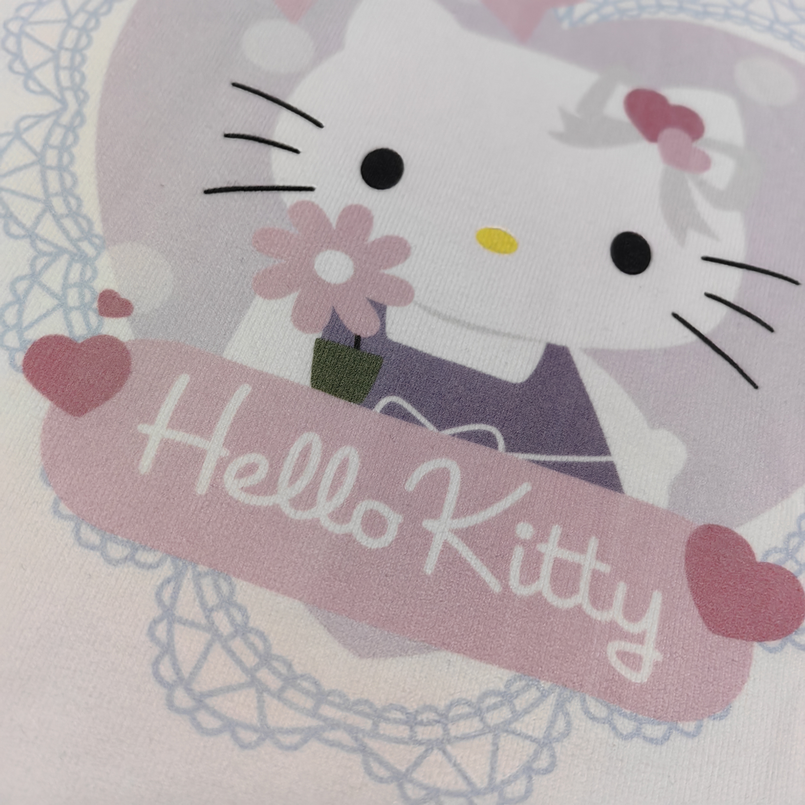 高品质甜心kitty修身蕾丝心机运动T恤超绒软