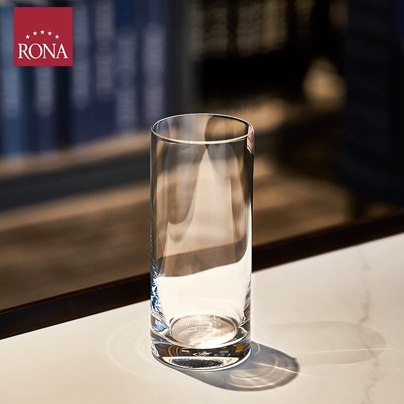 RONA洛娜经典进口水晶玻璃家用透明泡茶杯平底水杯威士忌洋酒杯