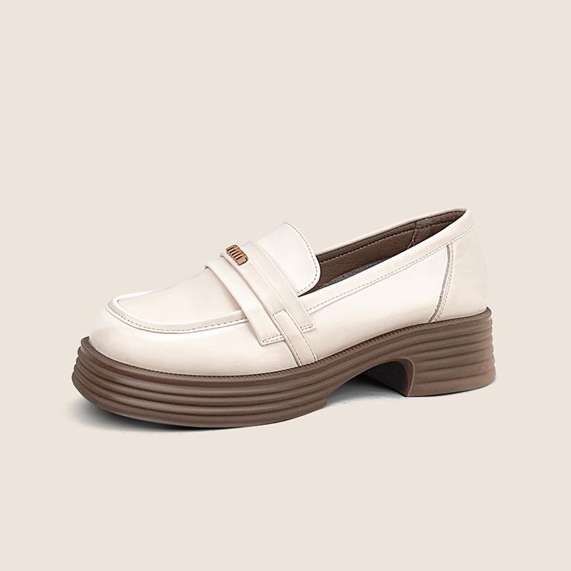 断码不加单】厚底英伦风真皮乐福鞋P663-11